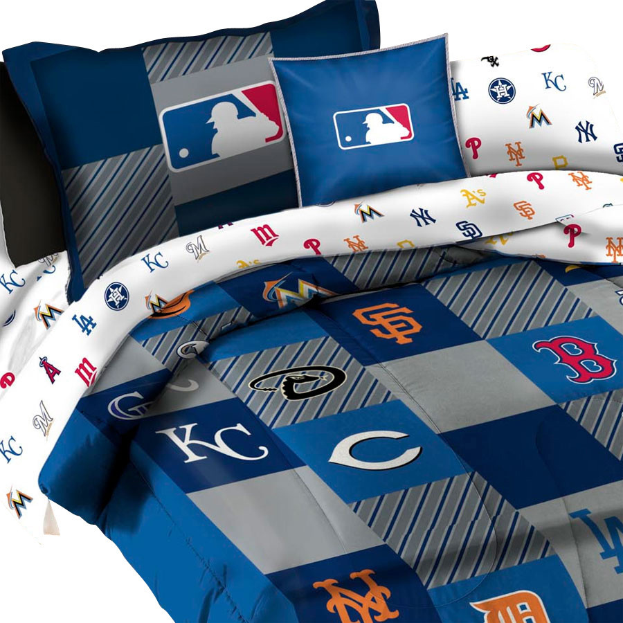 MLB Bedding Set League Baseball Teams 5-Piece Twin Bed