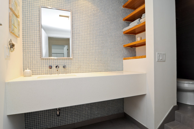 South Loop Loft contemporary-bathroom