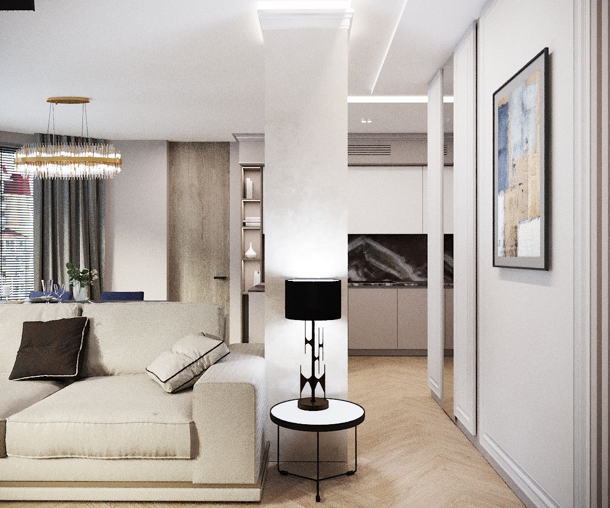 Гостиная-кухня ЖК Машков