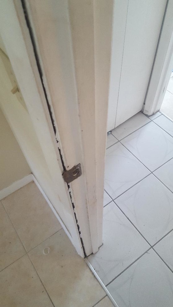 Trim separating from door