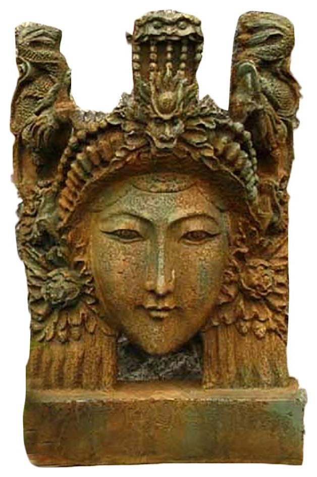 Bombay Face 30, Display Asian/Eastern Asian Garden Statues And Yard