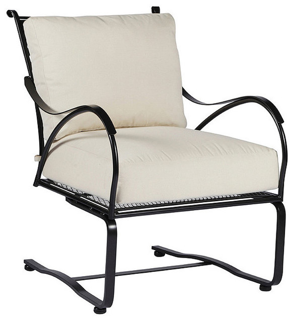 Paris Spring Outdoor Lounge Chair with Cushion, Patio Furniture