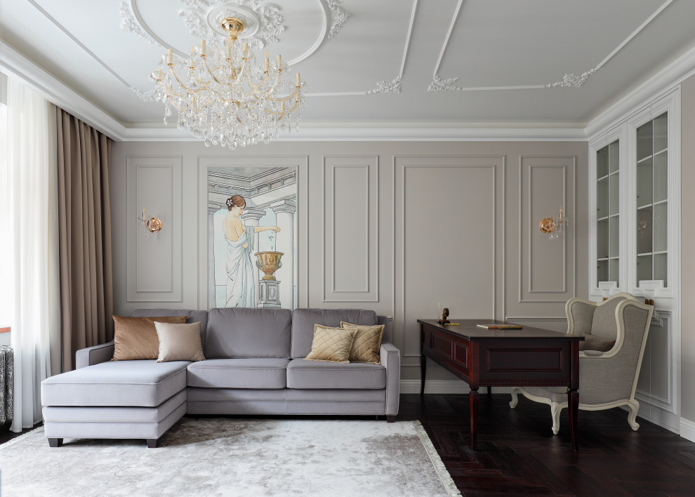 Реализованный дизайн-проект квартиры 90 кв.м.в стиле неоклассика