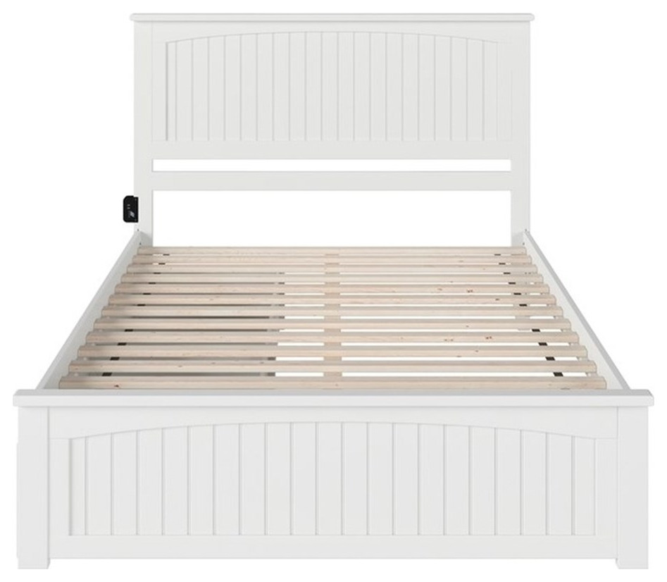 AFI Nantucket Solid Wood Queen Platform Bed with Storage Drawers in ...