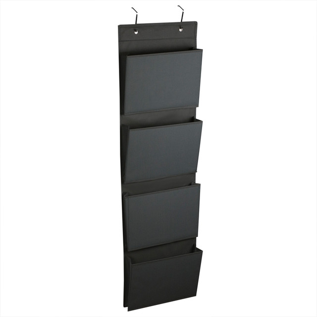 600d Polyester Over The Door Hanging File Organizer Black Filing Cabinets By Home Basics