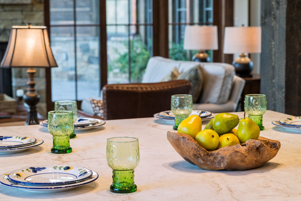 Inspiration for a transitional dining room remodel in Denver