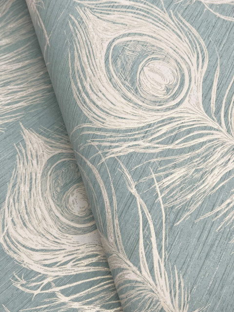 Regal Peacock Wallpaper - Contemporary - Wallpaper - by York ...