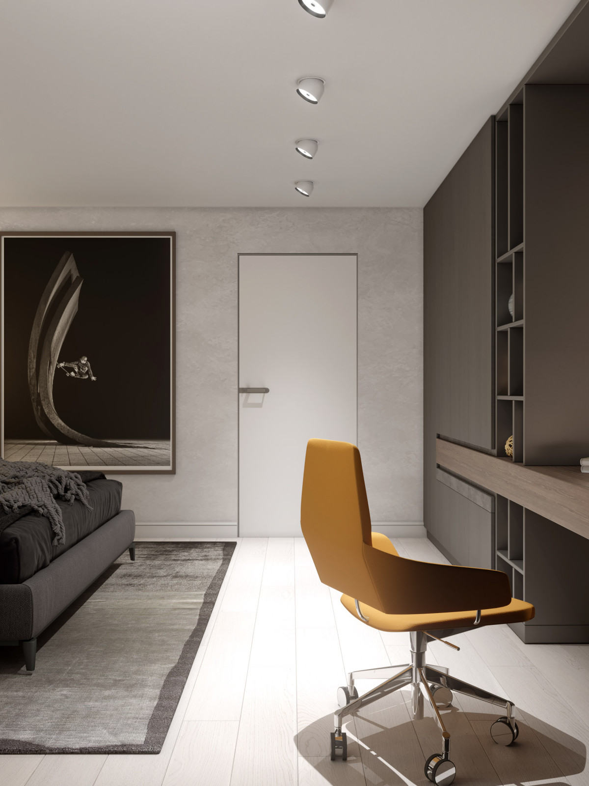 Проект квартиры 180 кв м «Монохром»