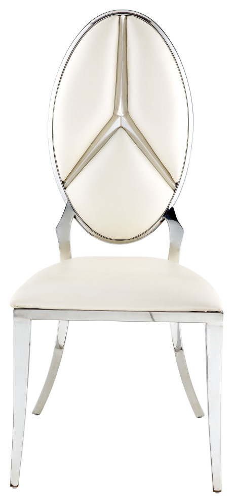 ACME Cyrene Side Chair, Set of 2, Beige