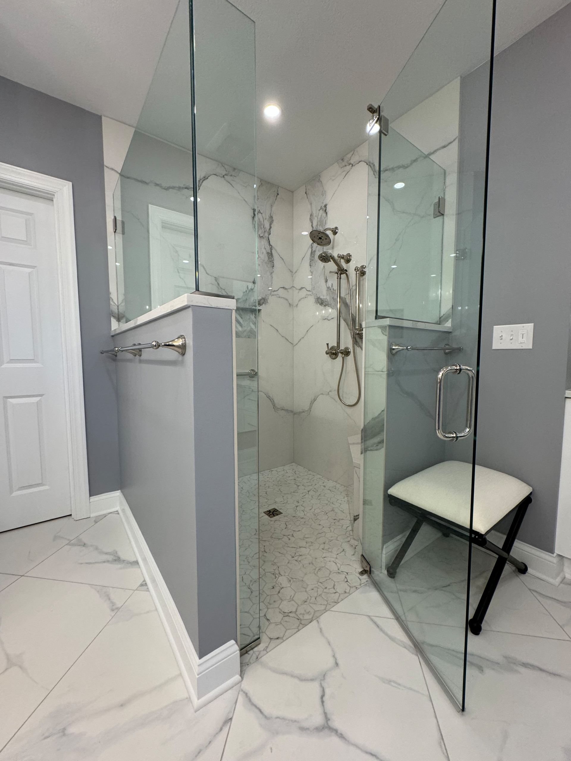 Sophisticated Haven. Primary bathroom renovation