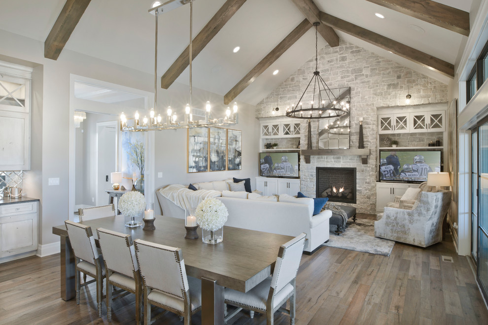 Transitional dining room in Wichita.