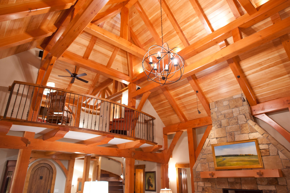 Mountain style home design photo in Minneapolis