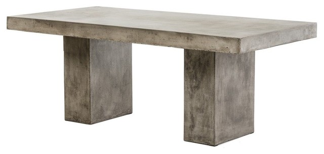 Modrest Saber Modern Concrete Dining Table Outdoor Modrest Saber Modern Concrete Dining Table