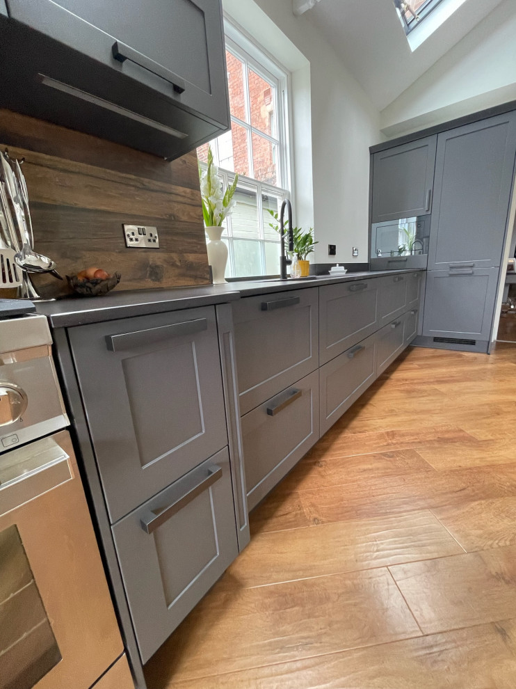 Grey Shaker Kitchen with Dekton worktops fitted in Worcester