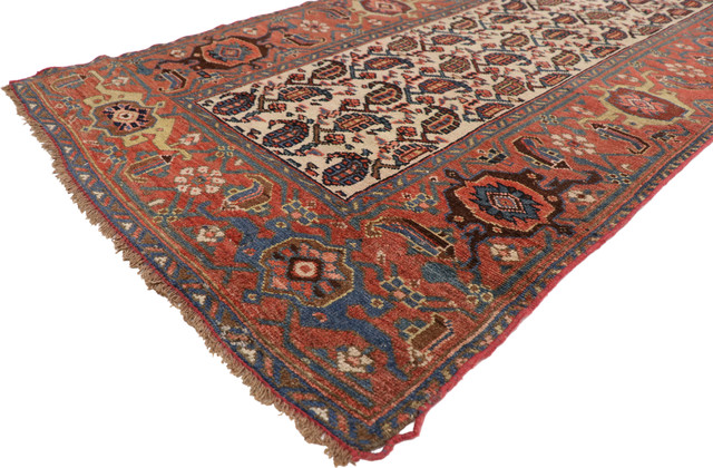 Consigned Antique Persian Extra Long, Long Rug Runner For Hallway