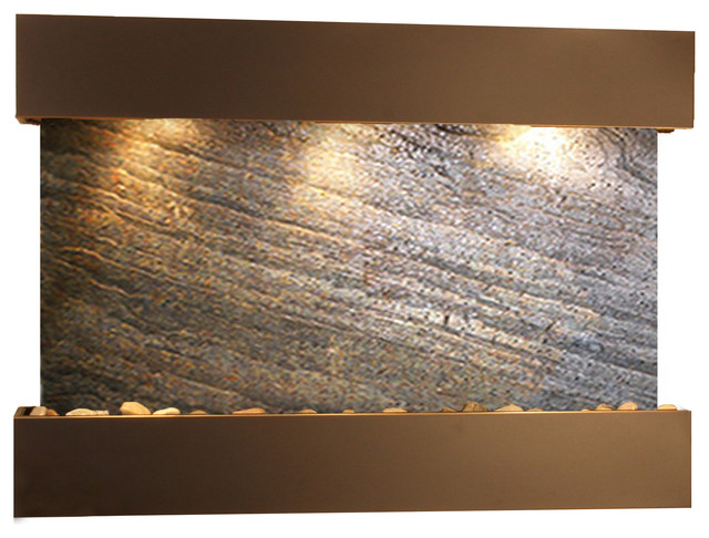 Reflection Creek Water Feature by Adagio, Green Featherstone, Blackened Copper