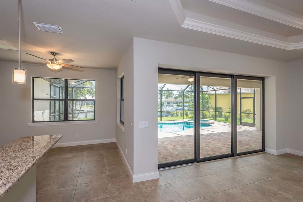 Inspiration for a transitional home design remodel in Miami