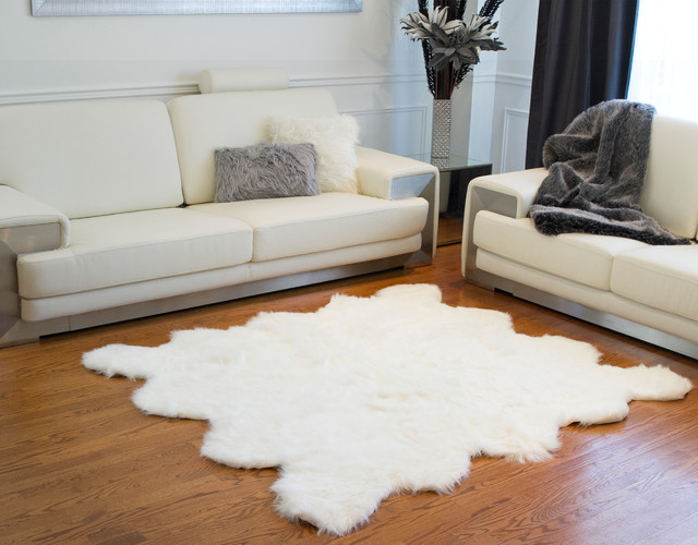 Gordon Faux Sheepskin Rug Off White 6 X6 Contemporary Novelty Gordon Faux Sheepskin Rug Off White 6 X6 Contemporary Novelty Rugs By Lifestyle Group Distribution Inc