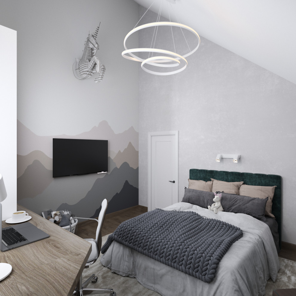 Двухэтажный дом с мансардным этажом