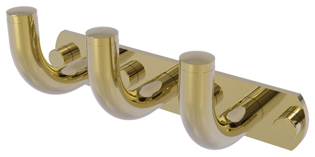 Remi Collection 3 Position Multi Hook, Unlacquered Brass