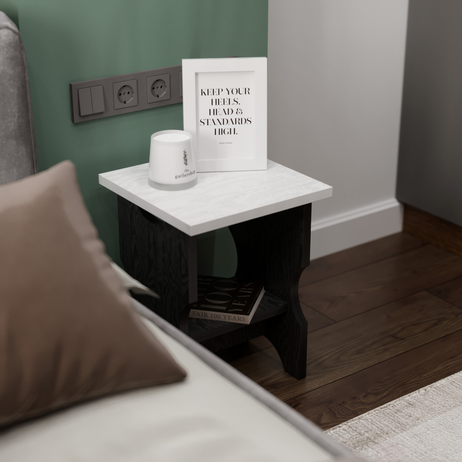 Табурет-столик 2 в 1 ЧАЙНЫЙ в гостинной