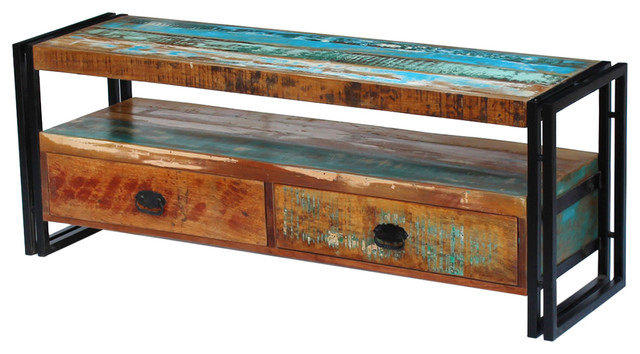 vidaXL Solid Reclaimed Wood TV Cabinet