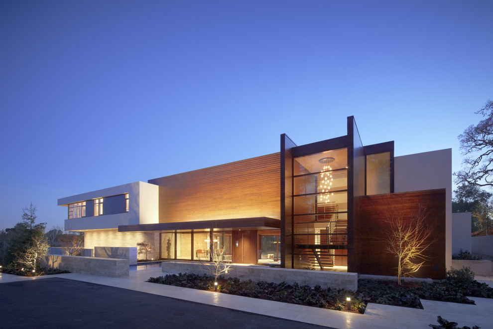 Modern exterior in San Francisco with wood siding.
