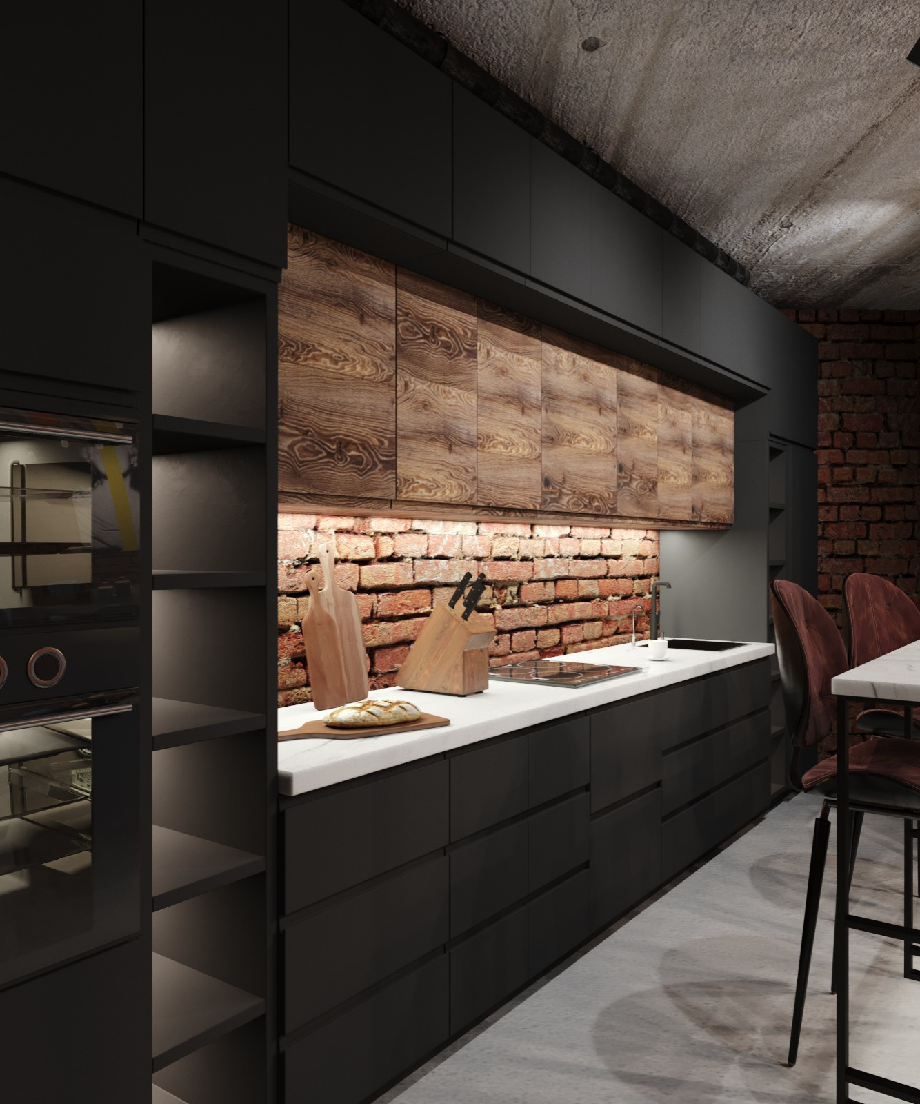 Кухня-столовая в офисе.