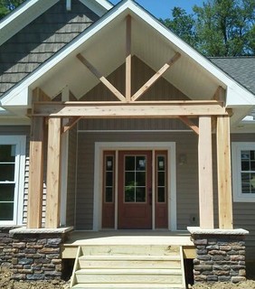 Cedar Porch Posts - Traditional - Entry - Cleveland - by Troyer ...