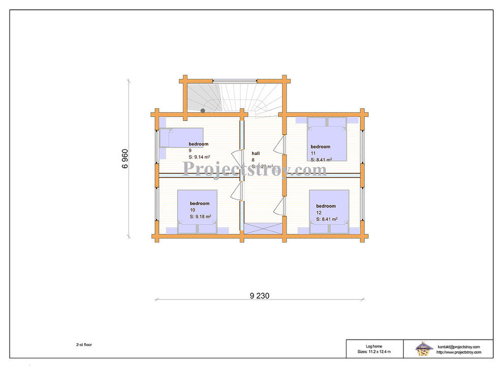 Log cabin home from a baulk