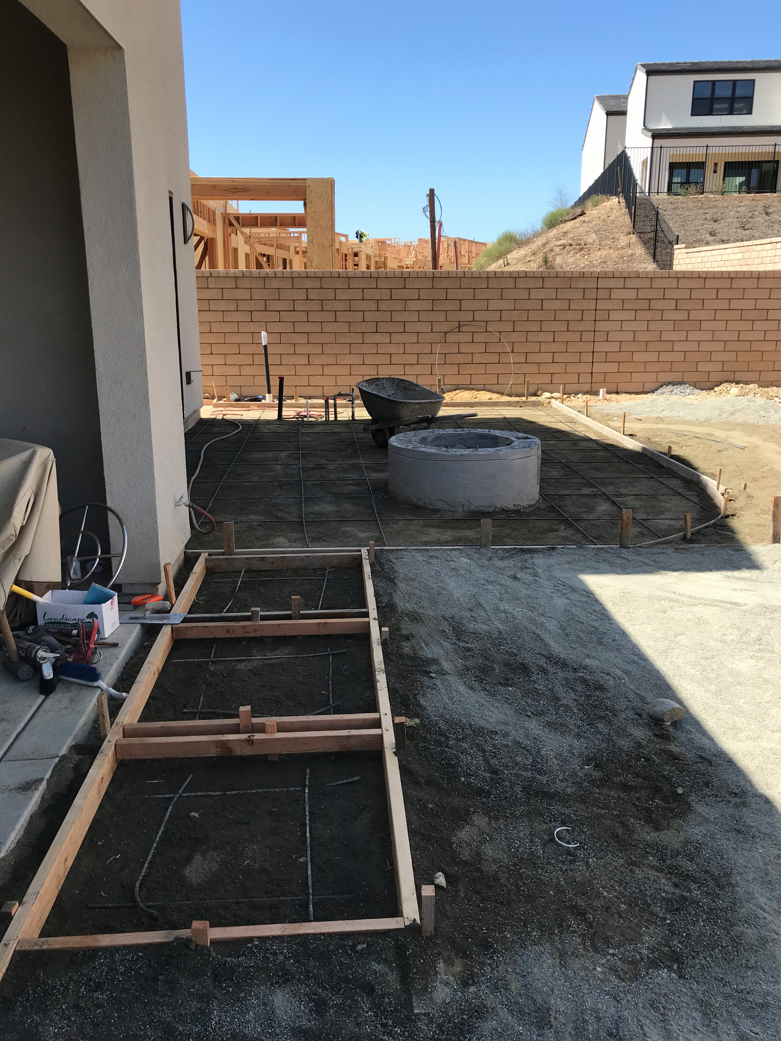 Setting Up Concrete Form Boards in Carmel Valley