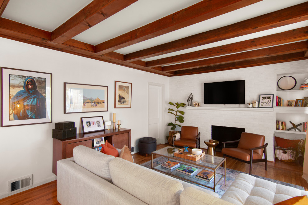 Inspiration for a 1950s living room remodel in DC Metro