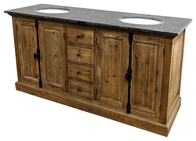 71 Reclaimed Pine Double Bath Vanity Rustic Bathroom Vanities 71 Reclaimed Pine Double Bath Vanity