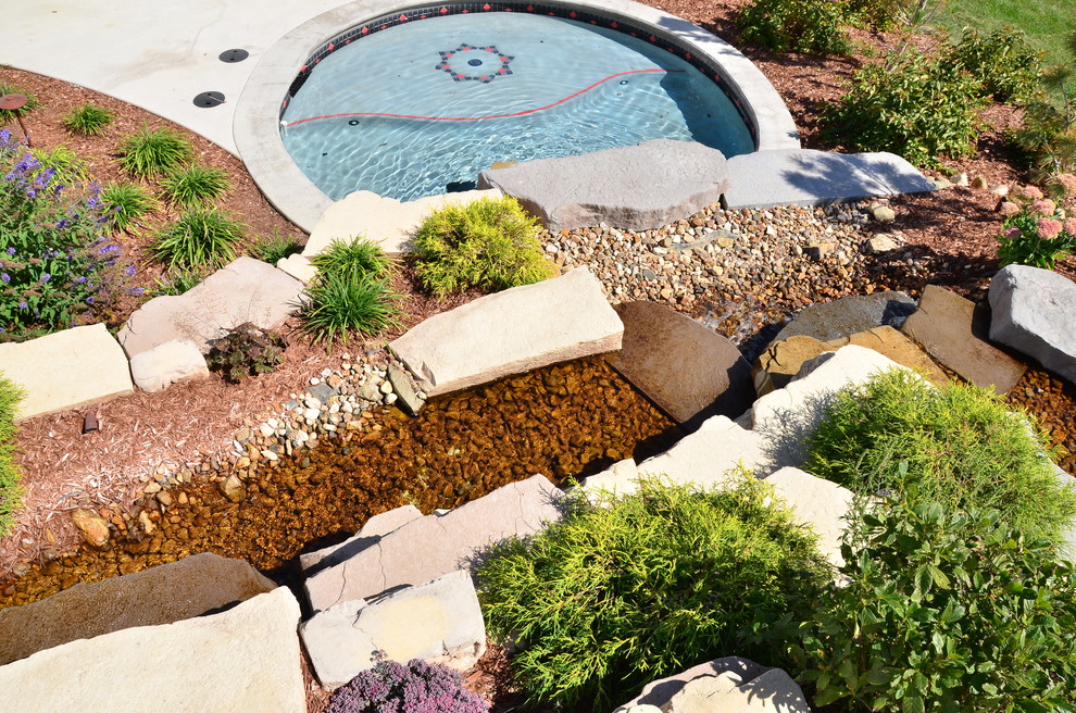 Design ideas for an eclectic pool in Cedar Rapids.