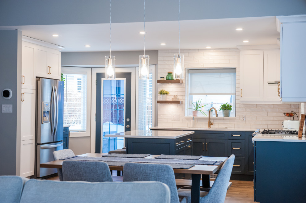 Transitional kitchen photo in Edmonton