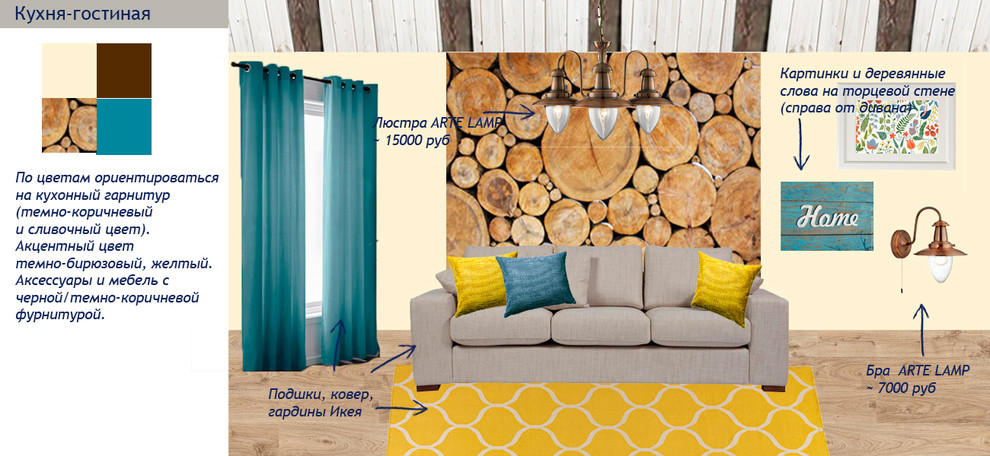 Концепция интерьера загородного дома в эко стиле