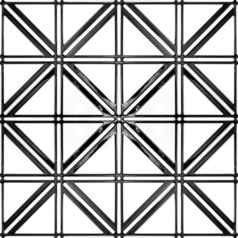 0606 Aluminum Ceiling Tile - Glossy Black & Glossy White