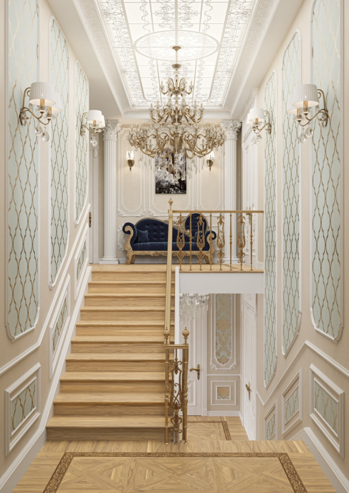 Лестничная площадка между 1-вым и 2-ой этаж