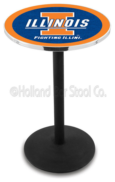 Holland Bar Stool L214 - Black Wrinkle Illinois Pub Table