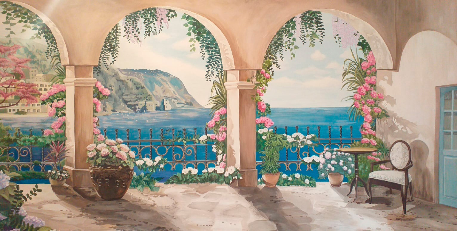 Роспись гостиной в классическом стиле