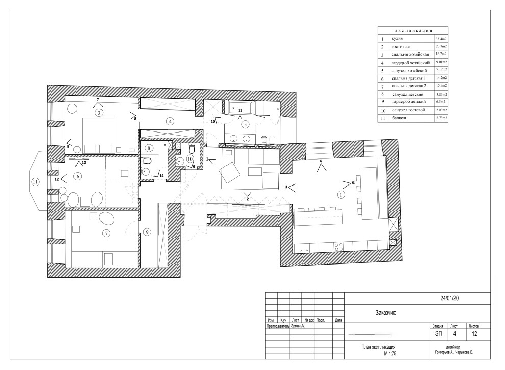 Квартира на Кисловском для семьи с двумя детьми