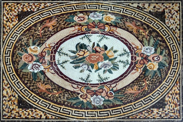 Antique Rose Ova Mosaic, Rhode, 31"x47"