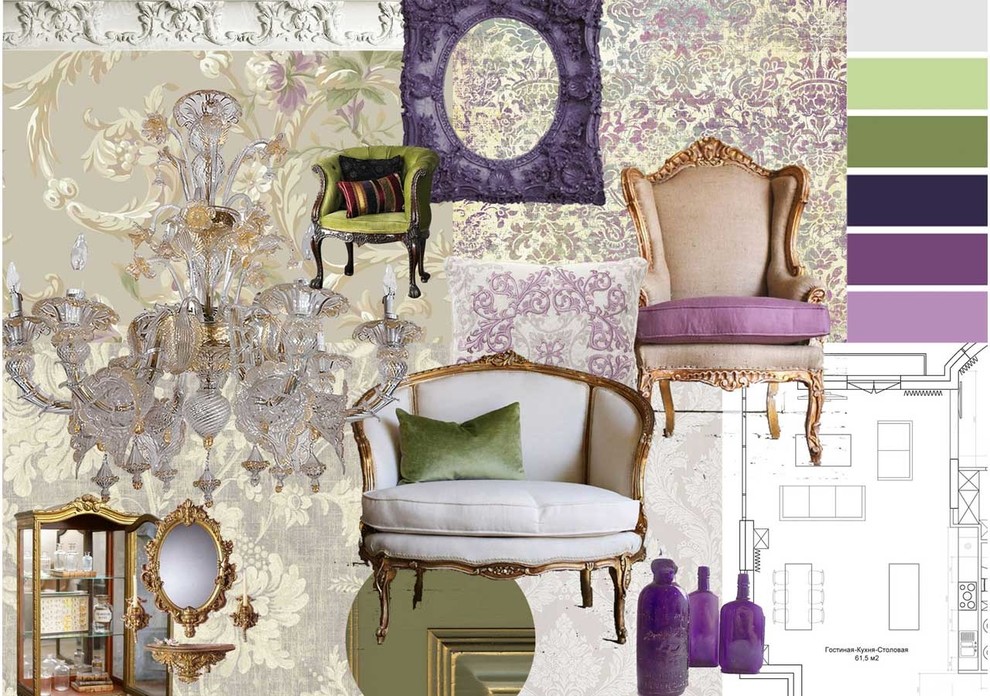 Квартира к классическом стиле нео-барокко