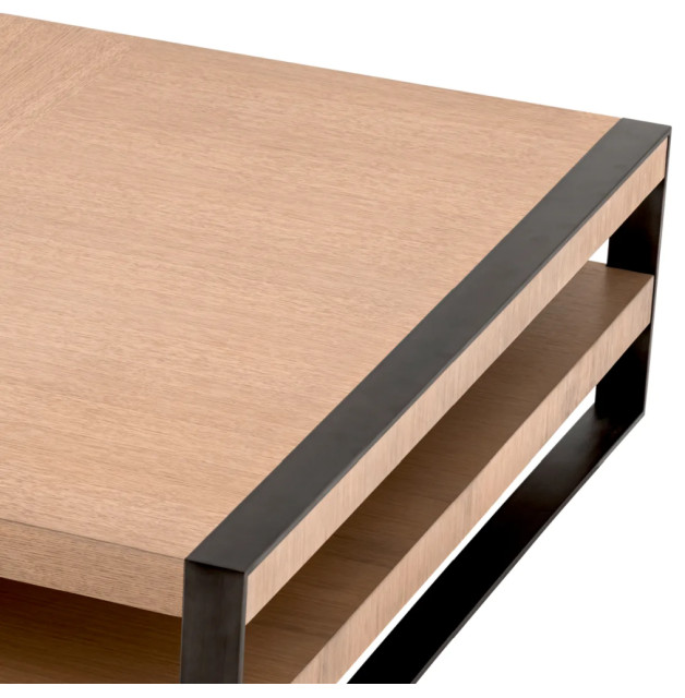 Natural Oak Square Coffee Table | Eichholtz Guinness - Industrial - Coffee Tables - by OROA ...