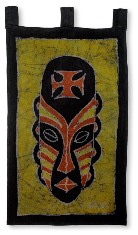 Banish Bad Luck Cotton Batik Wall Hanging Tropical Tapestries By Novica