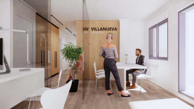 Despacho de abogada home-office-and-library