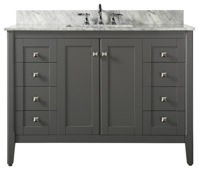 Shelton Bath Vanity Set, 48" Transitional Bathroom Vanities And