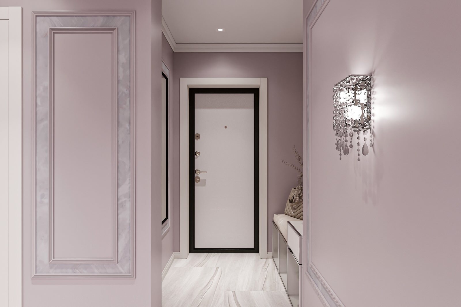 Дизайн гостиной и коридора