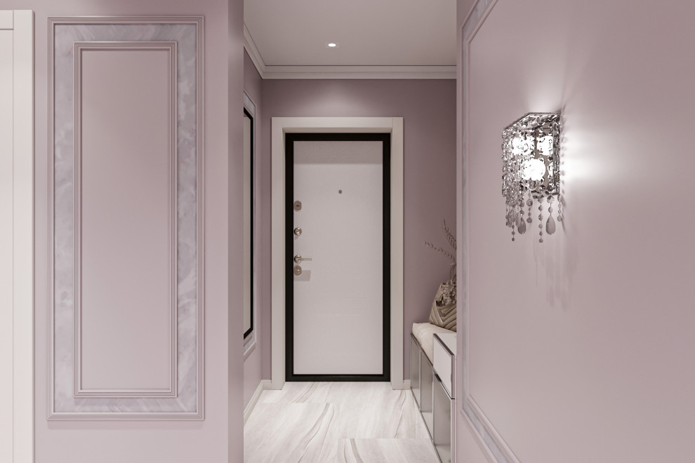 Дизайн гостиной и коридора