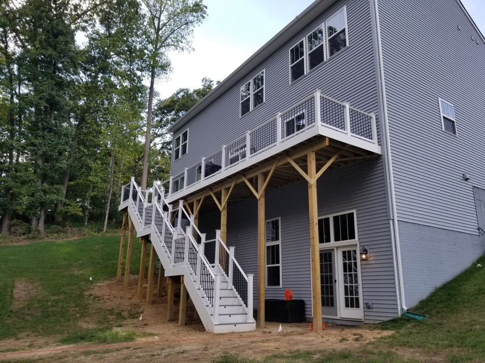 Deck - large transitional backyard deck idea